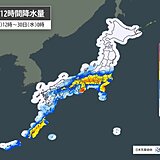 29日　関東～九州は次第に広く雨　太平洋側沿岸は本降りの雨に　空気はひんやり