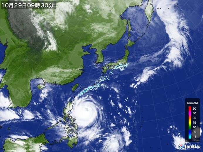 今日29日は前線やや北上