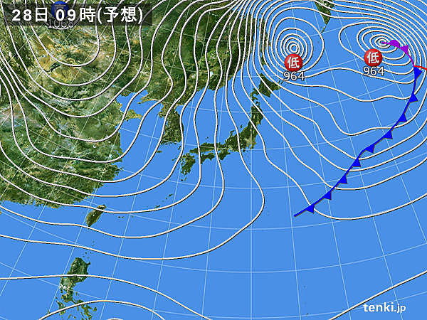 28日(金)～30日(日)が大雪と寒さのピークか