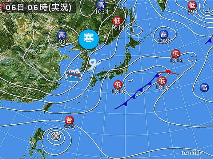 九州　一時的に寒気入り気温低下　7日朝は冷え込み強まる　山沿いは霜のおそれ