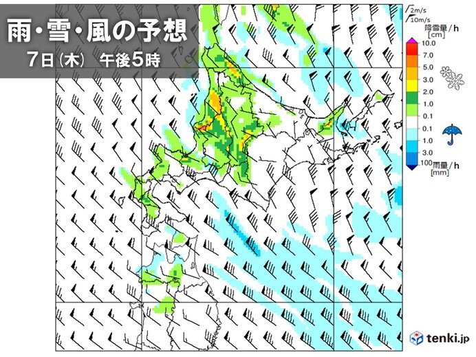 明日7日(木)　北海道の市街地でも積雪　交通への影響に注意