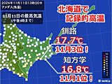 北海道釧路方面で記録的高温　11月史上1位の記録も　札幌は史上最も遅い紅葉に