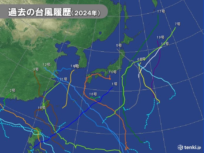 今年の台風　25個発生　11個接近　2個上陸