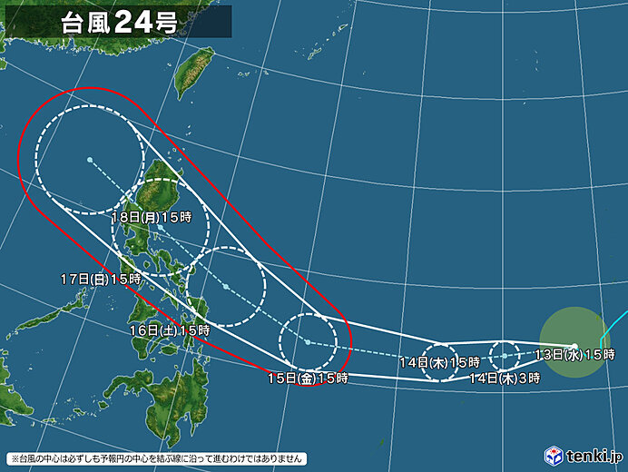 台風24号　日本への直接の影響はなし