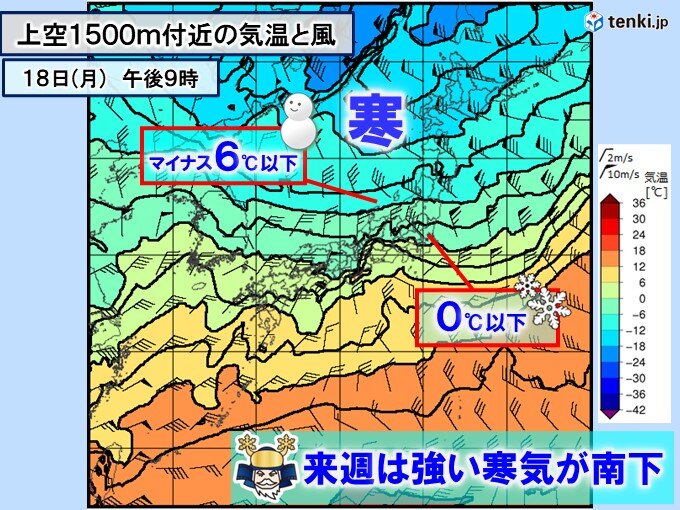 来週はじめ「冬将軍」の到来　一気に12月並みの寒さ　初雪の便りが続々と