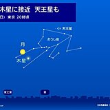 今日17日夜　月と木星が接近　近くには天王星も見られる　天気は