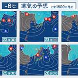 23日頃から再び冬将軍　この先たびたび寒気が南下　今冬は寒い冬・日本海側は多雪か