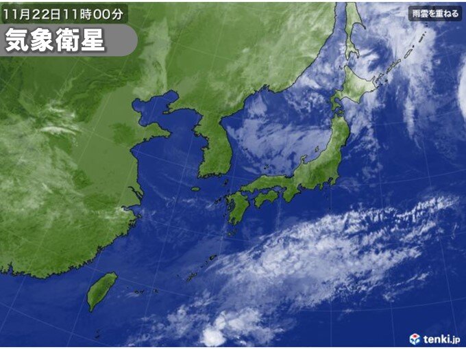 関東から西の太平洋側　良く晴れて気温上昇中