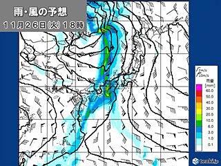 来週26日～27日は全国的に荒天　28日～29日は西回りで寒気襲来　寒暖差に注意