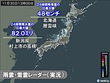 日本海側に雪雲や雨雲　北海道は大雪に注意　北陸は土砂災害に警戒