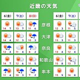 7日8日の週末　近畿地方は年末年始のころの寒さに　北部や山沿いを中心に雪の所も