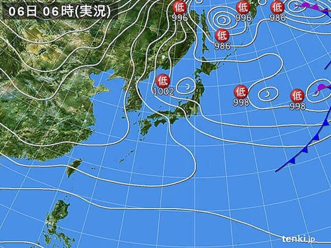 6日(金)午前中　非常に強い風を観測