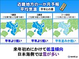 12月は低温傾向　日本海側は雪が多く大雪注意　近畿の1か月予報