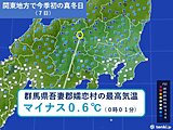 関東で今季初の真冬日　7日　群馬県嬬恋村で