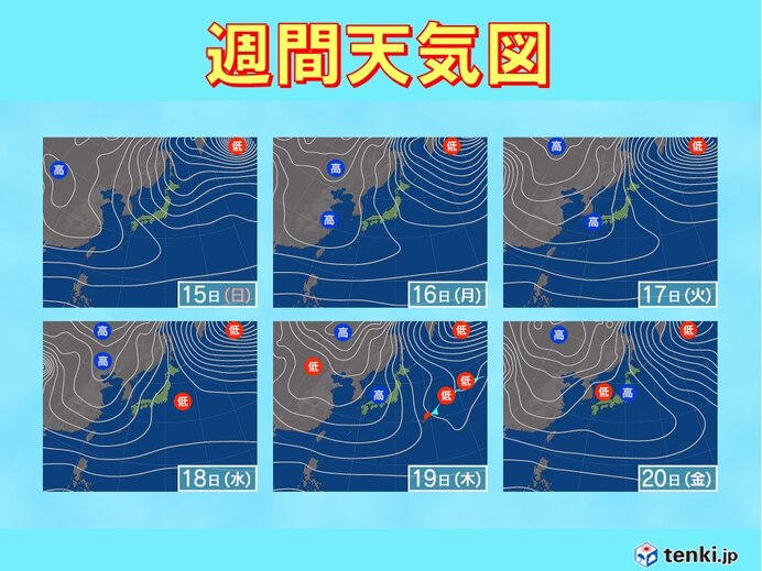 冬型の気圧配置が続く