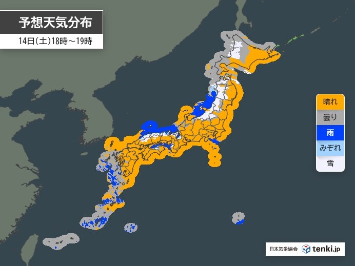 日本海側は大雪に警戒　太平洋側も一部に雪雲や雨雲が流れ込む