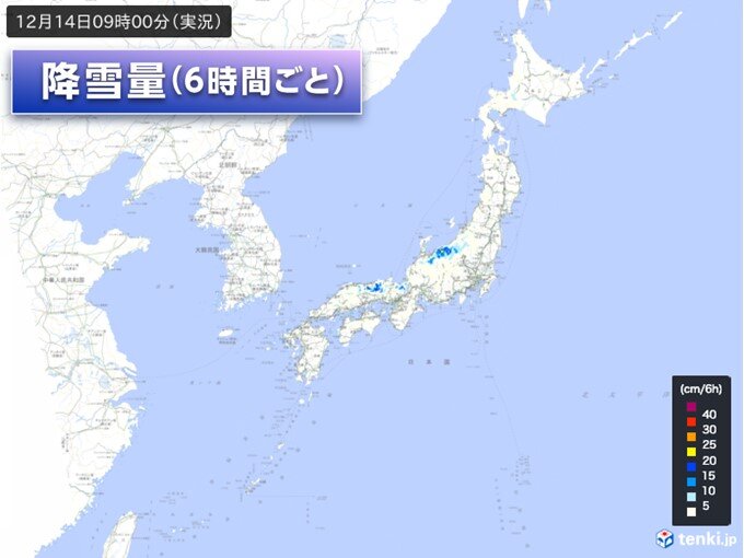 長野県では一晩で30センチの雪