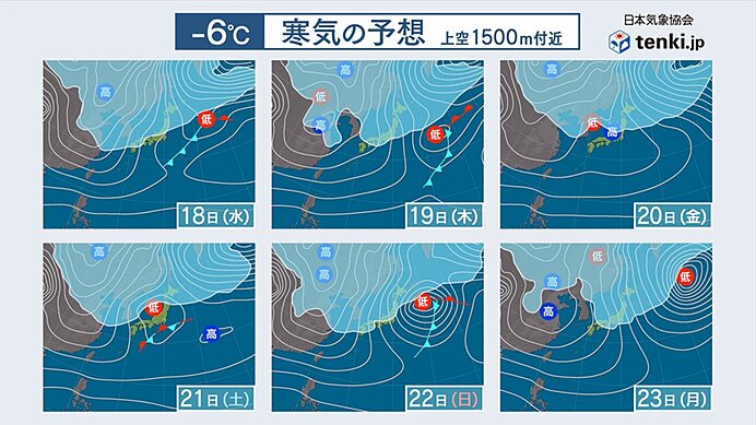 日本海側は積雪量が増加　太平洋側でも雪が降る所も