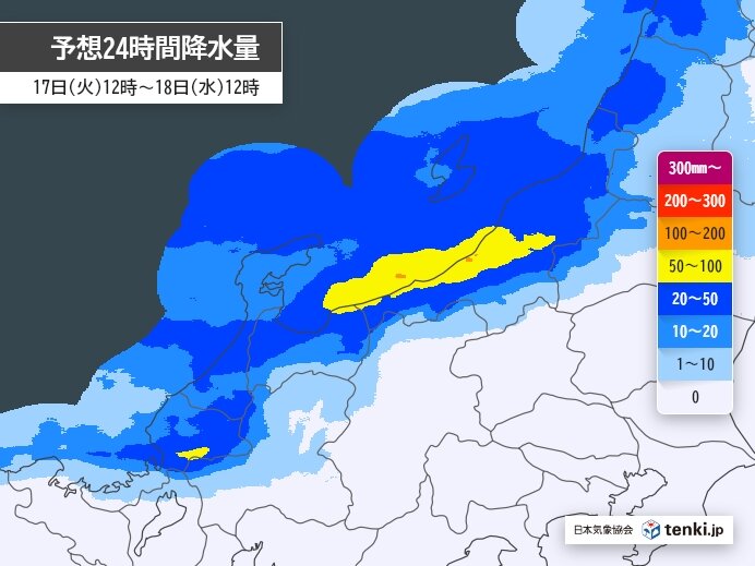 明日18日にかけ北陸は大雨警戒