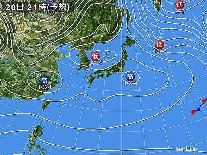 日本海側の雪　収まる所が多い