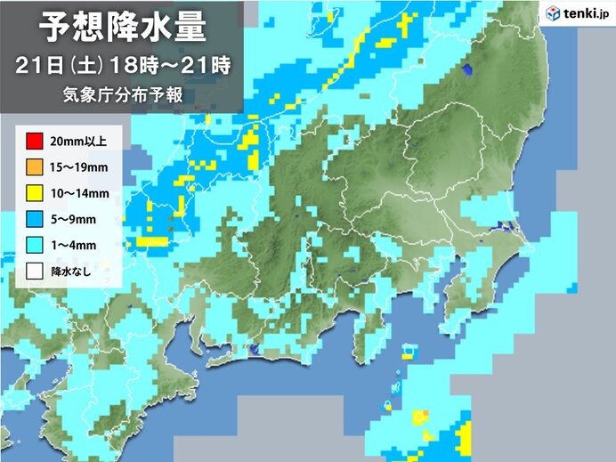 関東は晴れて東京都心など15℃超えも　夕方以降は所々で雨　22日は厳しい寒さに