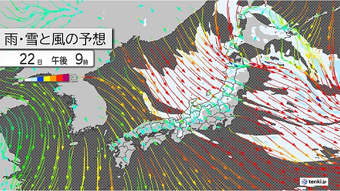 23日にかけて日本海側を中心に大雪　東北・北陸は積雪が急増　交通への影響に警戒