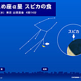 明日25日の午前3時～4時ごろ「スピカ食」　太平洋側を中心に晴れて観察チャンス