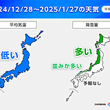 寒波の影響続く　大雪や寒さ注意　年末年始の帰省やUターンに交通影響も　1か月予報