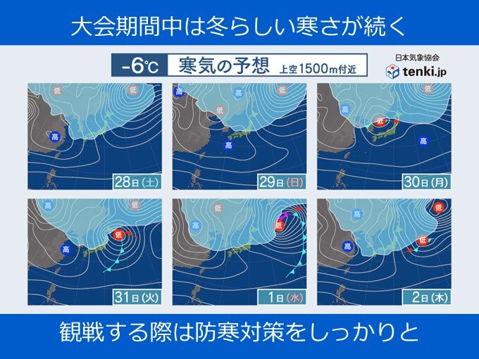 【1回戦・2回戦】年末寒波で初戦から寒さ対策が必須