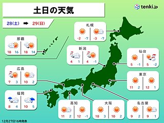 土日はJPCZで大雪警戒　北陸は24時間降雪量80センチ　東京など晴れる所も極寒