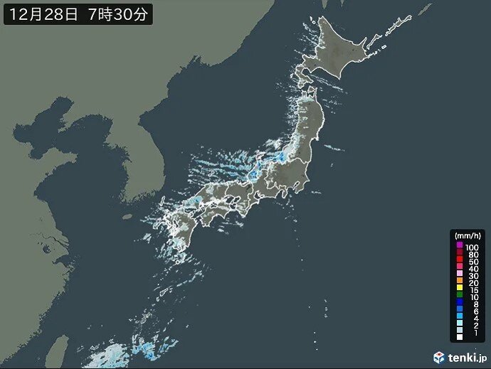 冬型の気圧配置　日本海側を中心に大雪