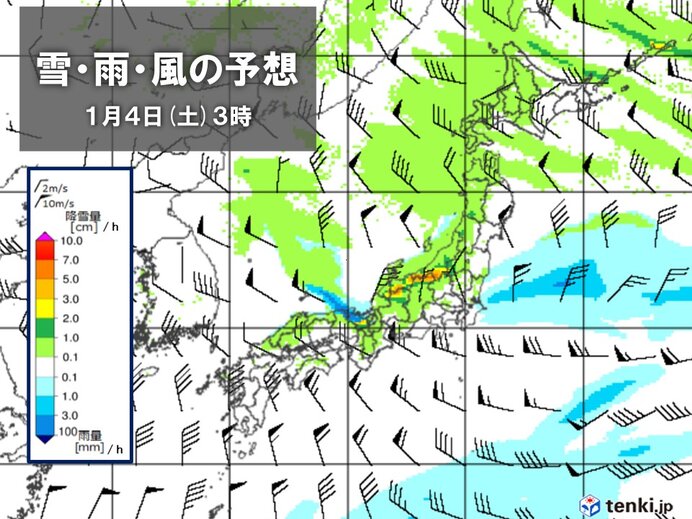 3日以降は再び寒気が南下