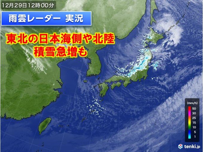 日本海側で積雪急増　青森市で積雪1メートル超