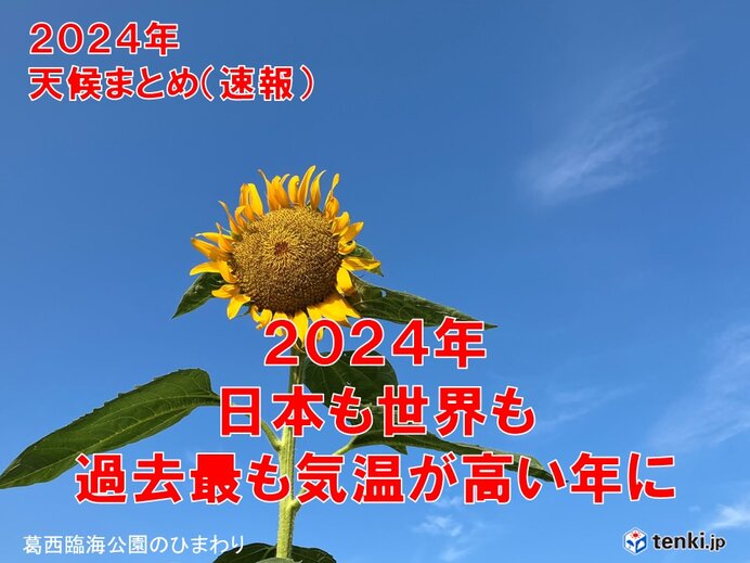 2024年　日本も世界も過去最も気温が高い年に　記録を大幅更新