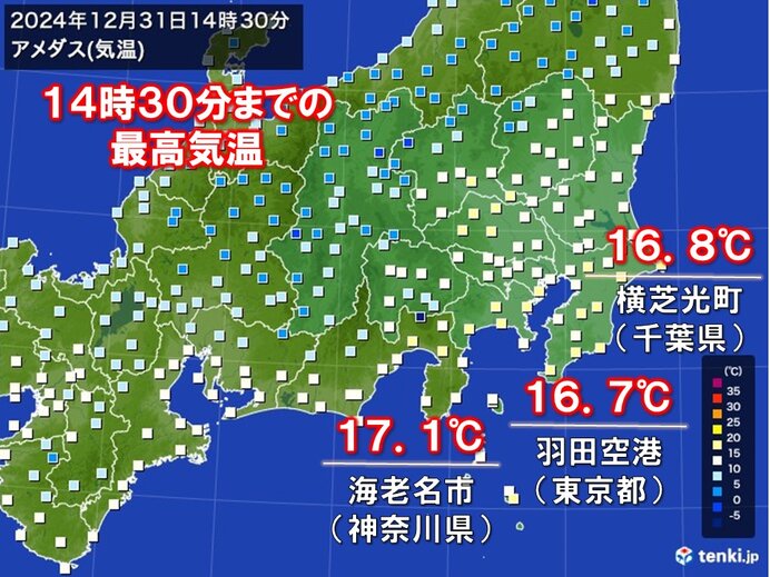 大晦日　日中は日差しが暖か