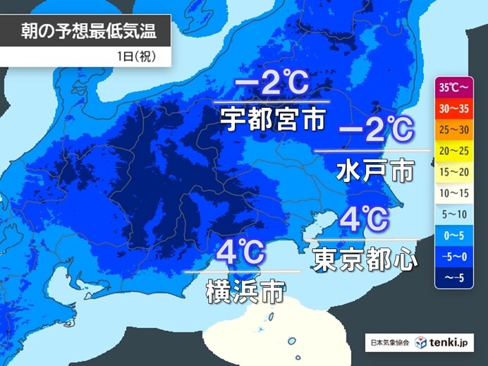 大晦日の夜から元日の朝は冷え込む