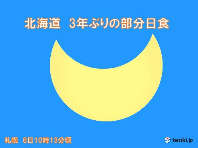 北海道　3年ぶりの部分日食