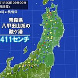 青森県に大雪警報　青森県酸ケ湯では4メートル超え　24時間で50センチ以上も急増