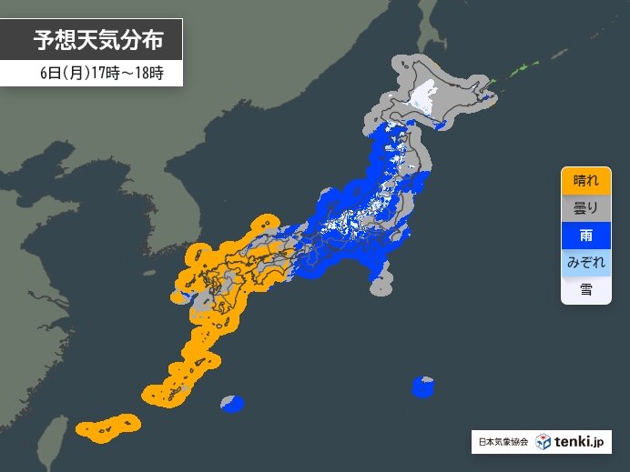 1週目(5日～11日):仕事始め6日は太平洋側もまとまった雨