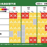 道路気象予測　今日5日も北日本は雪　Uターンは慎重な運転を　7日は西日本でも注意