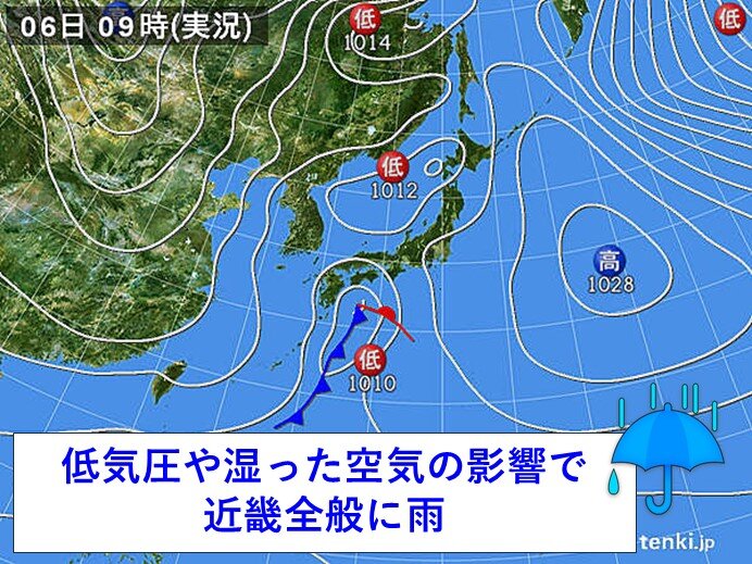 6日の近畿は夕方まで広く雨　10日は京阪神など市街地も雪　強烈寒波が襲来