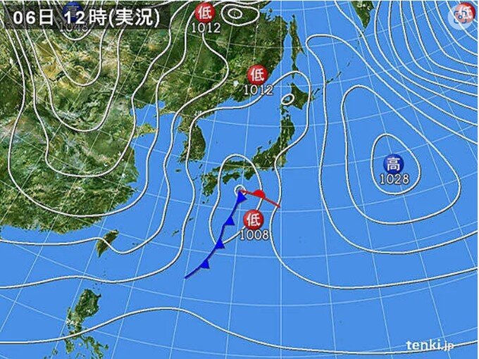 6日(月)15時までの最高気温　北陸から北で3月～4月並み