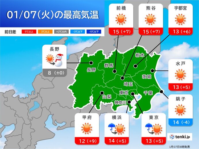 é–¢æ±å—éƒ¨ã«å¼±ã„é›¨é›²ã€€æ²¿å²¸éƒ¨ã§ã¯å¤•æ–¹ã¾ã§é›¨ã®é™ã‚‹æ‰€ã‚‚ã€€æœ€é«˜æ°—æ¸©ã¯3æœˆä¸¦ã¿ã«