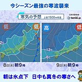 今日7日　西は凍える寒さ　関東・東北は3月並み　3連休にかけ真冬の寒さ　低温注意