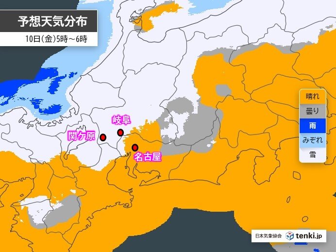 明日10日朝は交通障害に注意