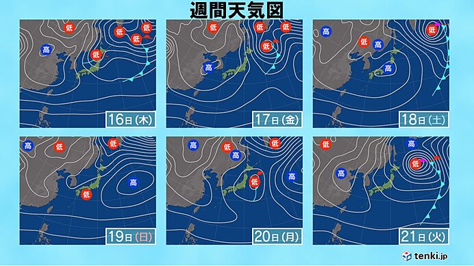 16日(木)～19日(日)　寒中らしい寒さ　受験の方は防寒を万全に