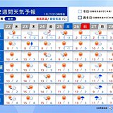 3月並みの暖かさの日が多い　花粉飛散も　27日～28日は太平洋側も雨　2週間天気