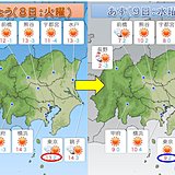 関東　きょうの昼は一時春　夜からあすは冬