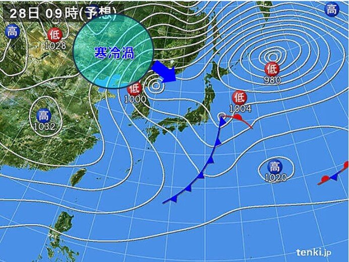 寒冷渦の影響で雪雲が発達　2月に入っても降雪量かなり多くなる可能性