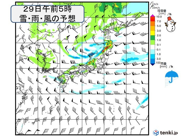 28日～29日は北海道から九州の日本海側で大雪の所も　大荒れや大しけのおそれ